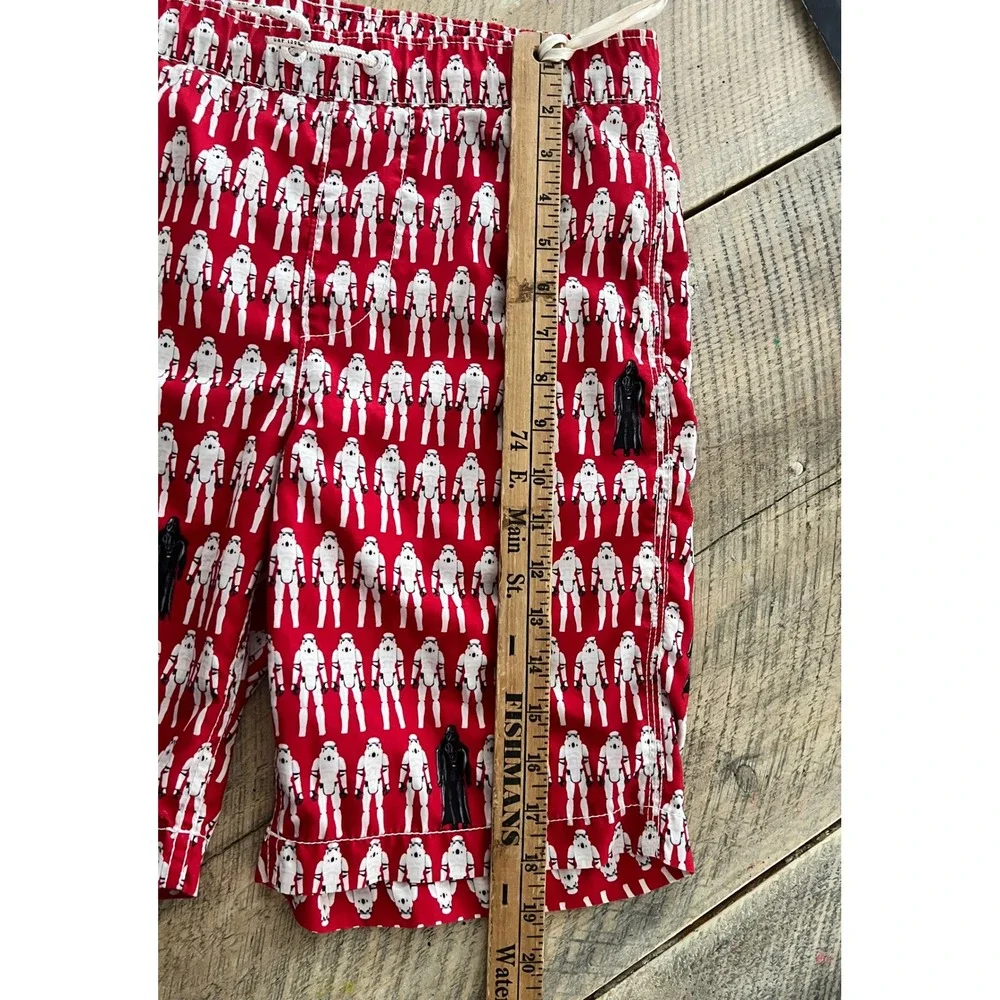 Gap Kids Star Wars Stormtrooper Darth Vader Swim Red Boys XL 12 Board Short